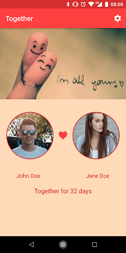 Landing page of the application